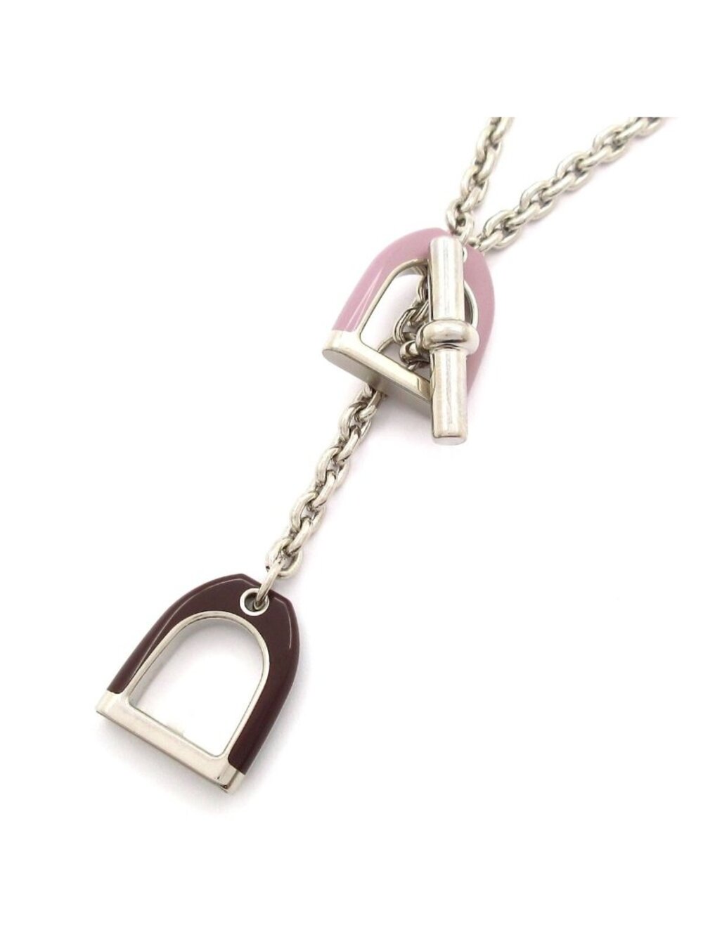 Hermes Necklace Etrier Glycine Bordeaux